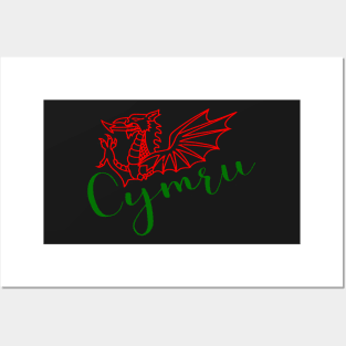 RED CYMRU DRAIG GOCH RED DRAGON Posters and Art